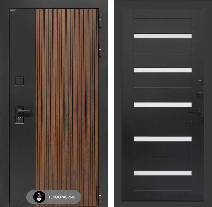 Входная дверь Лабиринт Айслаб 01 – Венге, стекло белое