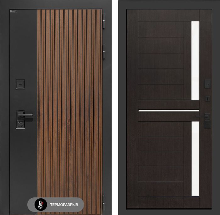 Входная дверь Лабиринт Айслаб 02 – Венге, стекло белое