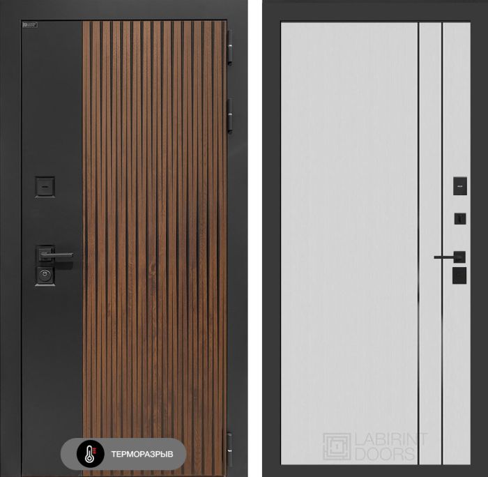 Входная дверь Лабиринт Айслаб 10 – Белый рельеф софт
