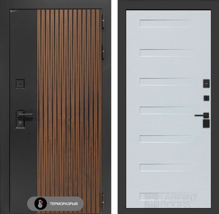 Входная дверь Лабиринт Айслаб 14 – Дуб кантри белый горизонтальный