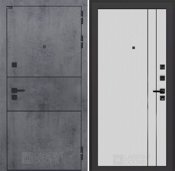Входная дверь Лабиринт INFINITY 10 - Белый рельеф софт