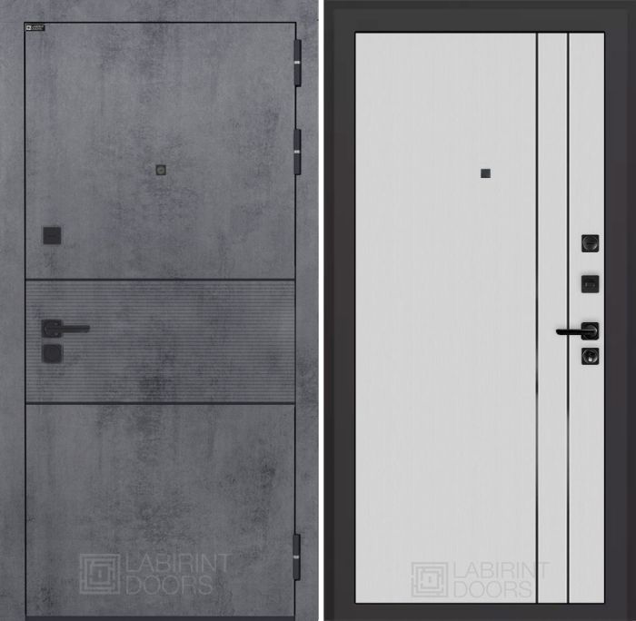 Входная дверь Лабиринт INFINITY 10 - Белый рельеф софт