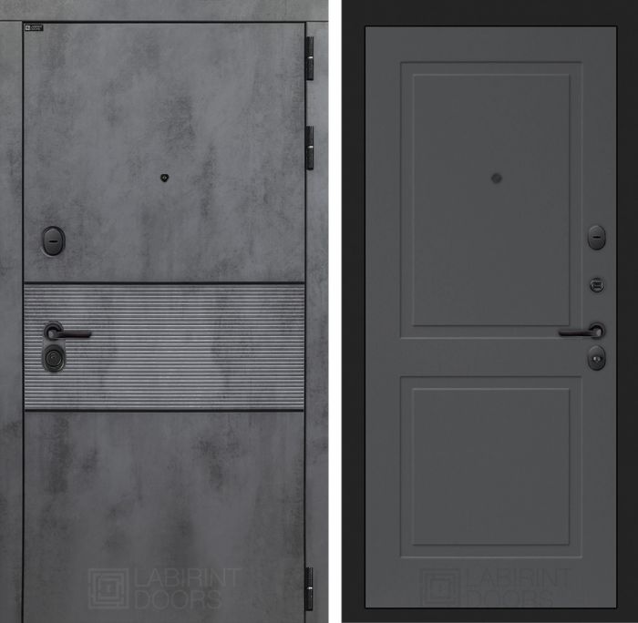 Входная дверь Лабиринт INFINITY 11 - Графит софт