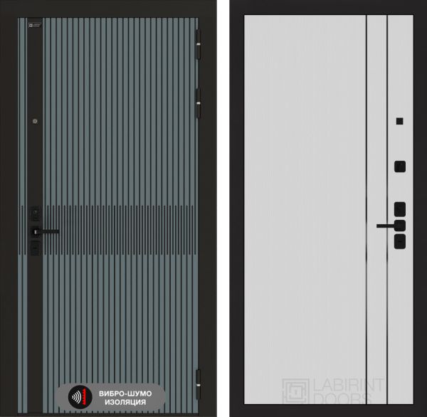 Входная дверь Лабиринт ИССИДА (ISSIDA) - 10 - Белый рельеф софт