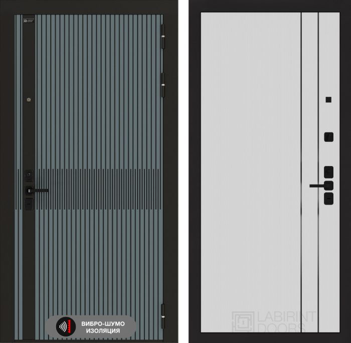 Входная дверь Лабиринт ИССИДА (ISSIDA) - 10 - Белый рельеф софт