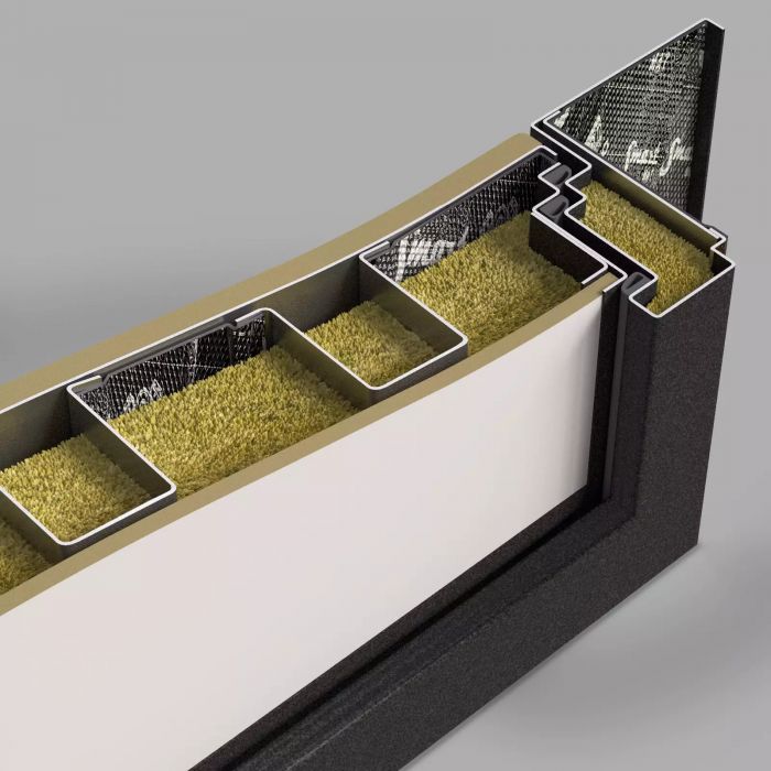 Входная дверь Лабиринт SKYLAB с Зеркалом 32 тонированным – Серый рельеф софт