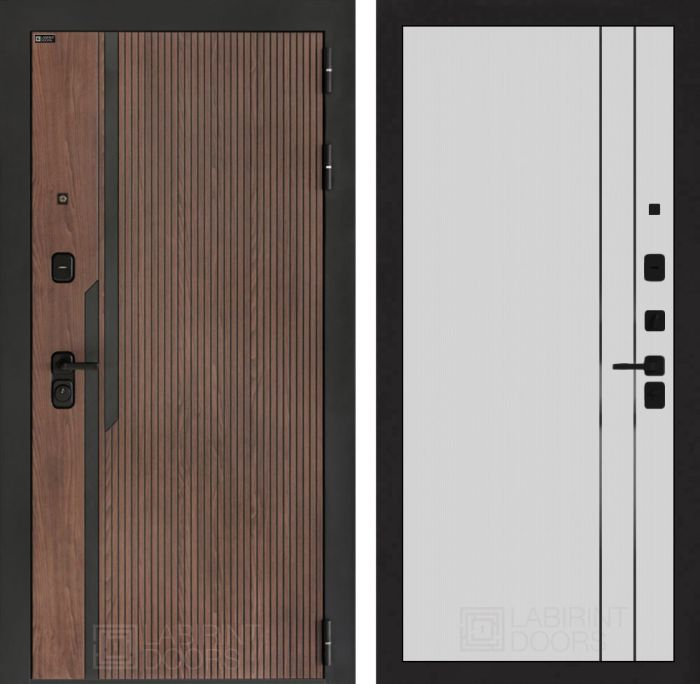 Входная дверь Лабиринт KARMINA 10 - Белый рельеф софт