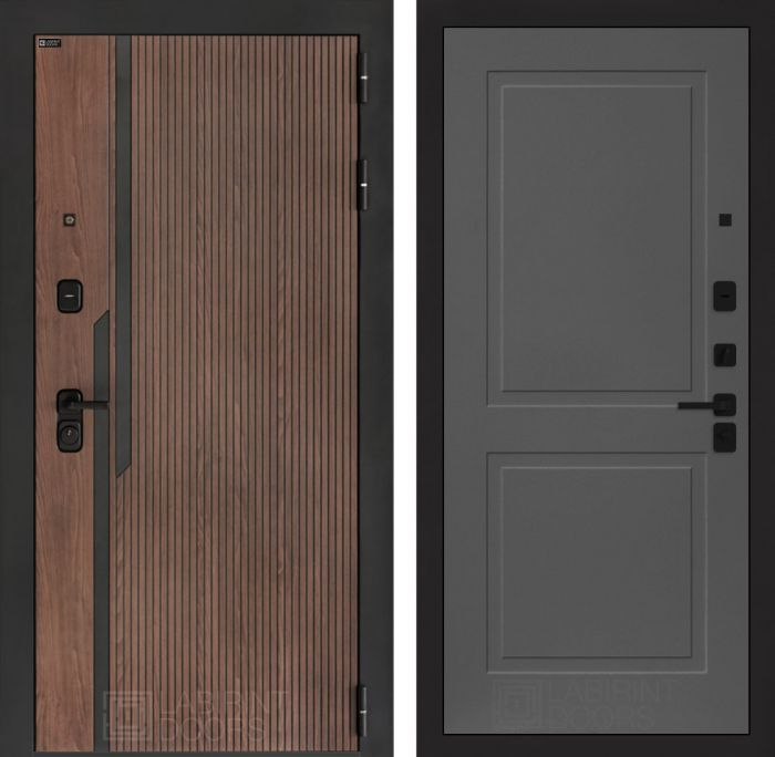 Входная дверь Лабиринт KARMINA 11 – Графит софт