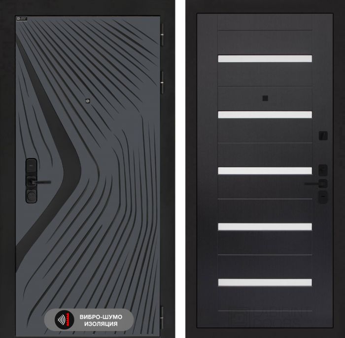 Входная дверь Лабиринт LEOLAB 01 – Венге, стекло белое