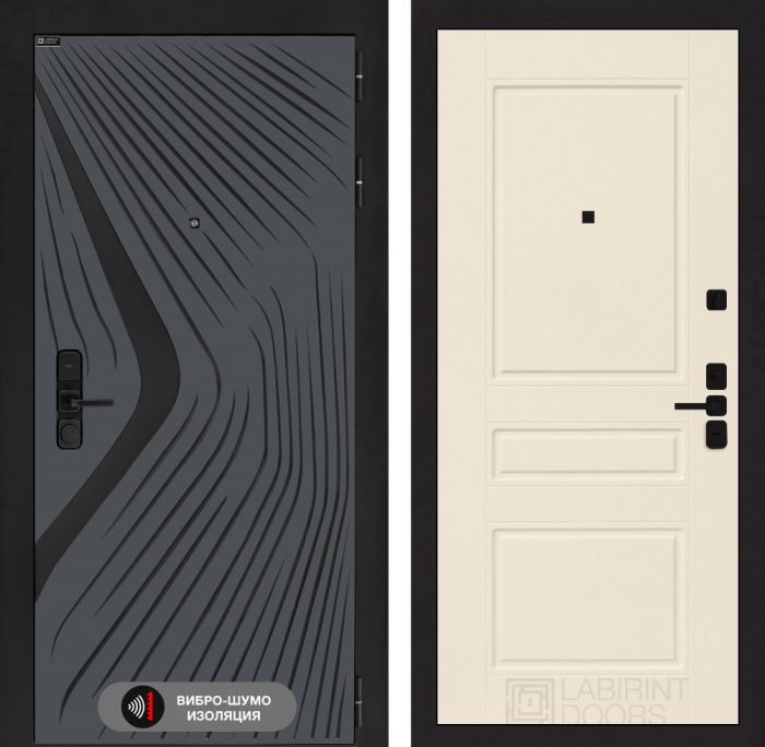 Входная дверь Лабиринт LEOLAB 03 – Крем софт
