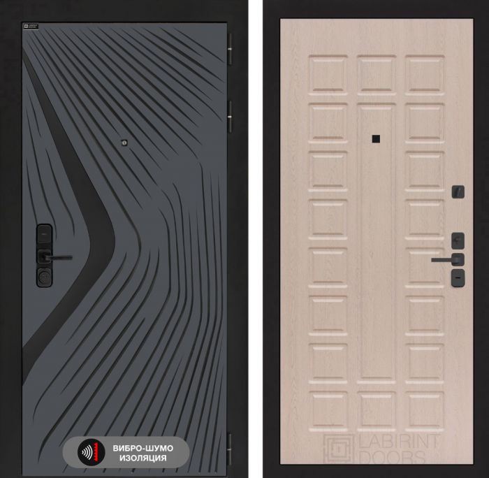 Входная дверь Лабиринт LEOLAB 04 – Беленый дуб