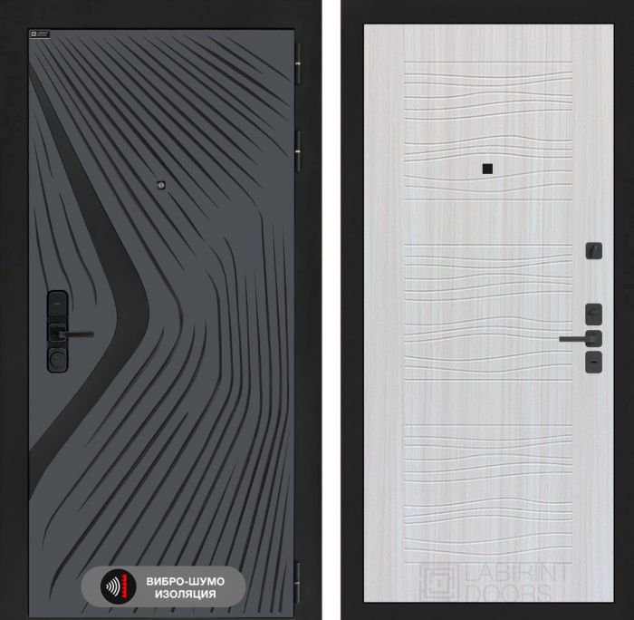 Входная дверь Лабиринт LEOLAB 06 – Сандал белый