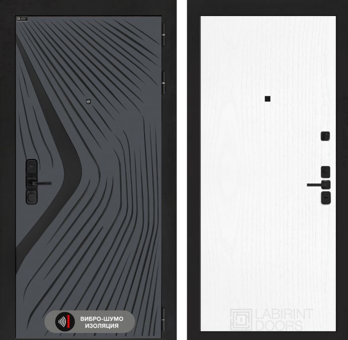 Входная дверь Лабиринт LEOLAB 07 – Белое дерево