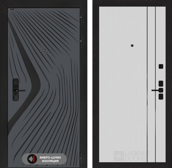 Входная дверь Лабиринт LEOLAB 10 - Белый рельеф софт 