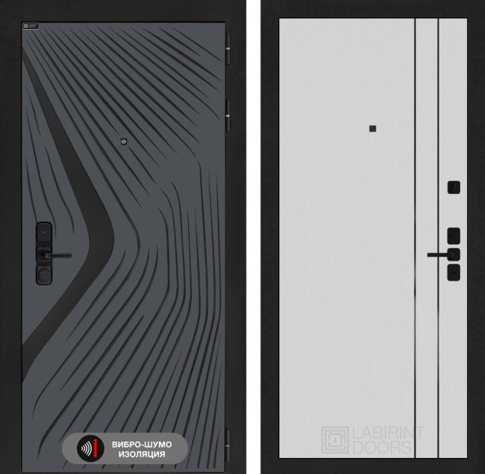 Входная дверь Лабиринт LEOLAB 10 - Белый рельеф софт 