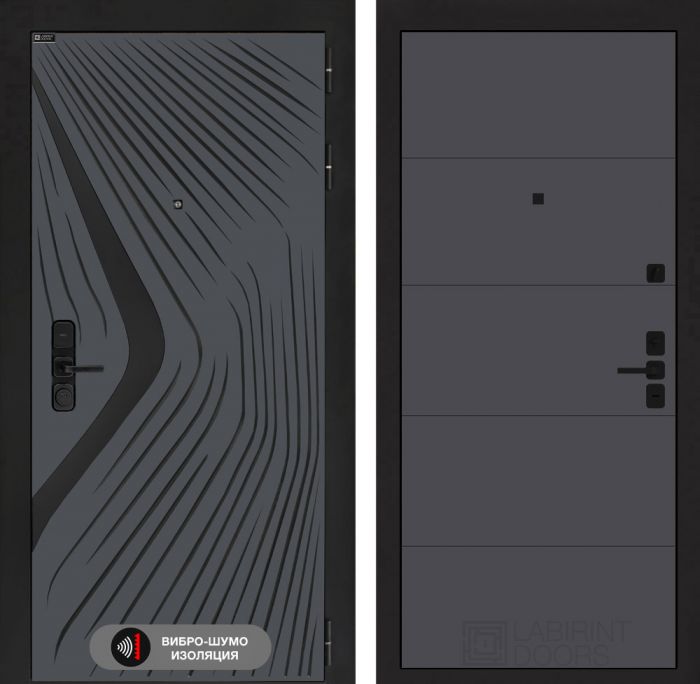 Входная дверь Лабиринт LEOLAB 13 – Графит софт