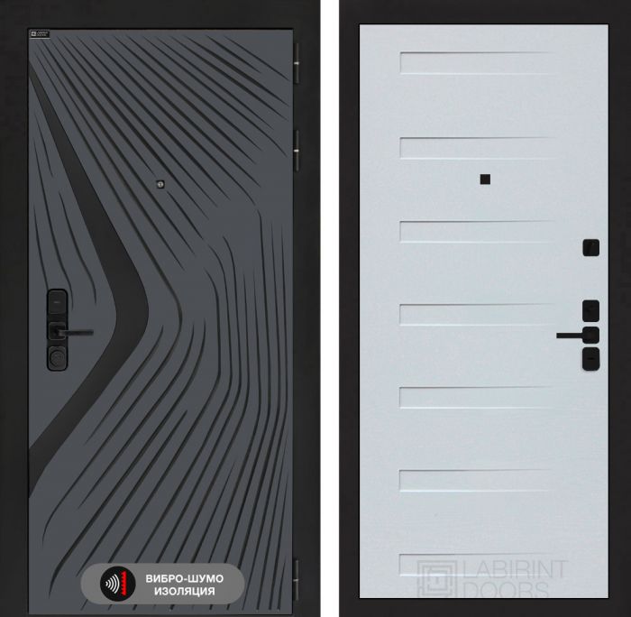 Входная дверь Лабиринт LEOLAB 14 – Дуб кантри белый