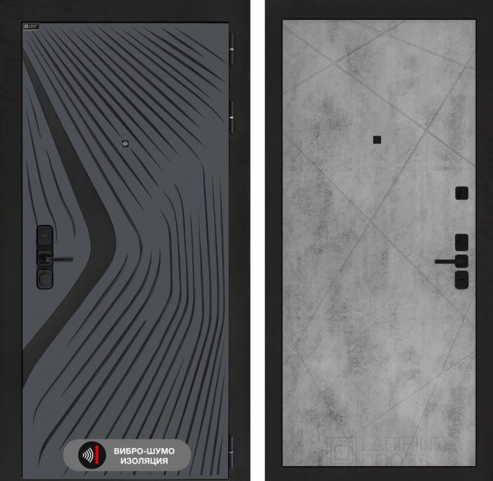 Входная дверь Лабиринт LEOLAB 24 – Бетон светлый