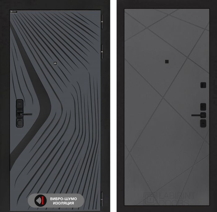 Входная дверь Лабиринт LEOLAB 24 – Графит софт