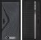 Входная дверь Лабиринт LEOLAB 31 – Черный кварц, зеркальная вставка с тонировкой