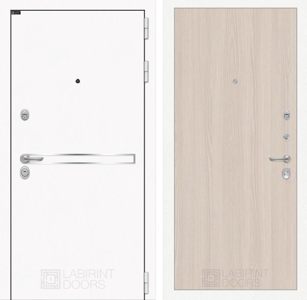 Входная дверь Лабиринт Лайн WHITE 05 - Ясень светлый