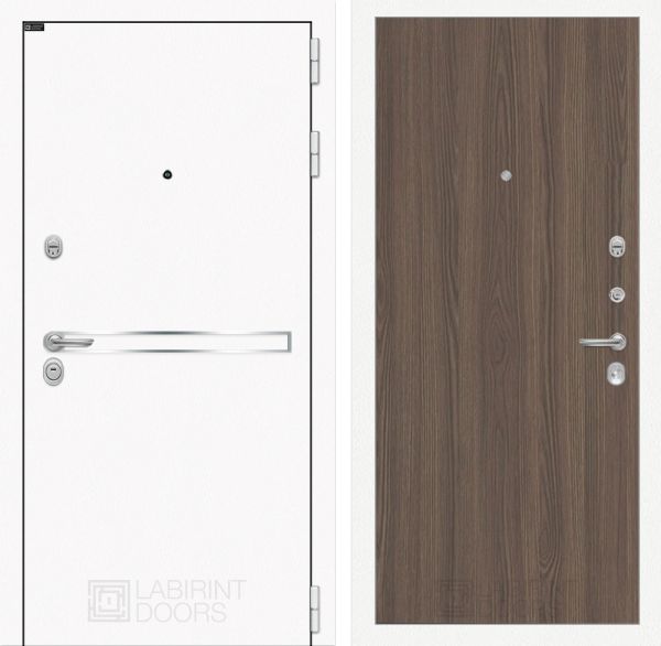 Входная дверь Лабиринт Лайн WHITE 05 - Ясень темный
