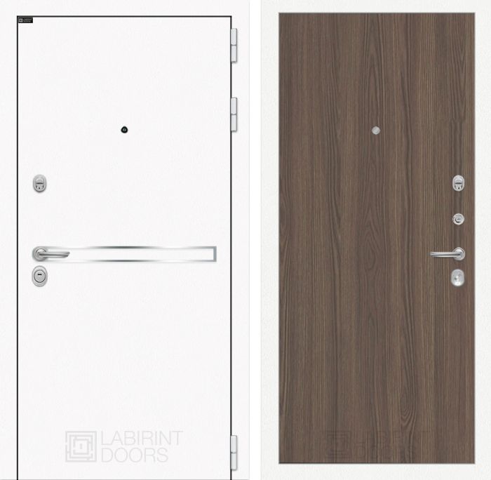 Входная дверь Лабиринт Лайн WHITE 05 - Ясень темный