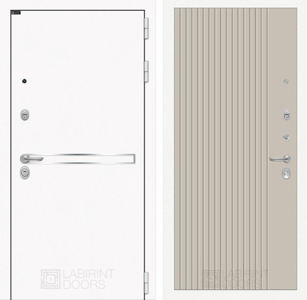 Входная дверь Лабиринт Лайн WHITE 29 - Капучино