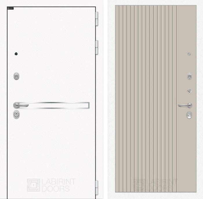 Входная дверь Лабиринт Лайн WHITE 29 - Капучино