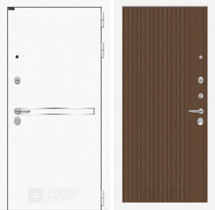 Входная дверь Лабиринт Лайн WHITE 29 - Дуб кантри темный