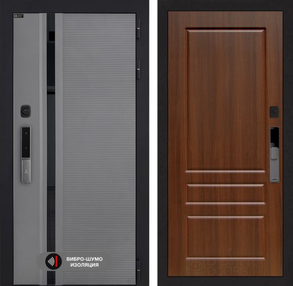 Входная дверь Лабиринт Пиано Смарт 2.0 - 03 Орех бренди