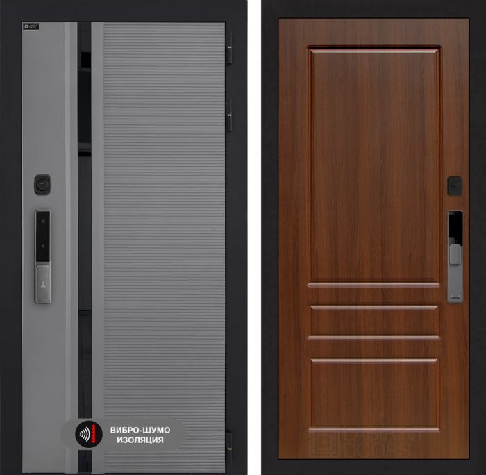 Входная дверь Лабиринт Пиано Смарт 2.0 - 03 Орех бренди