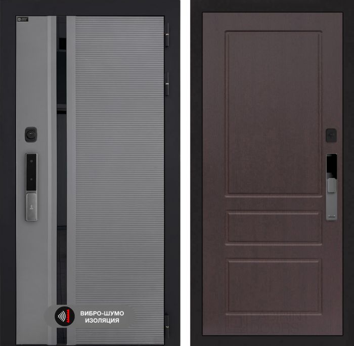 Входная дверь Лабиринт Пиано Смарт 2.0 - 03 Орех премиум