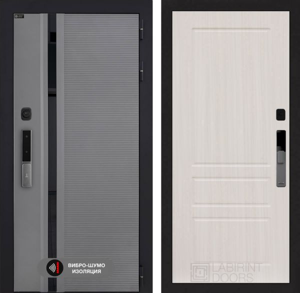 Входная дверь Лабиринт Пиано Смарт 2.0 - 03 Сандал белый