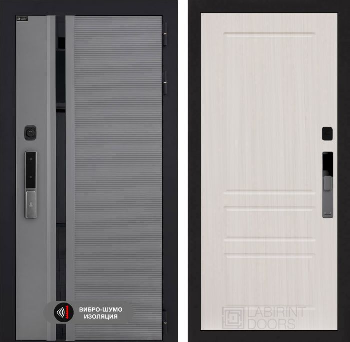 Входная дверь Лабиринт Пиано Смарт 2.0 - 03 Сандал белый