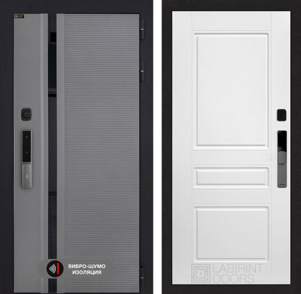 Входная дверь Лабиринт Пиано Смарт 2.0 - 03 Белый софт