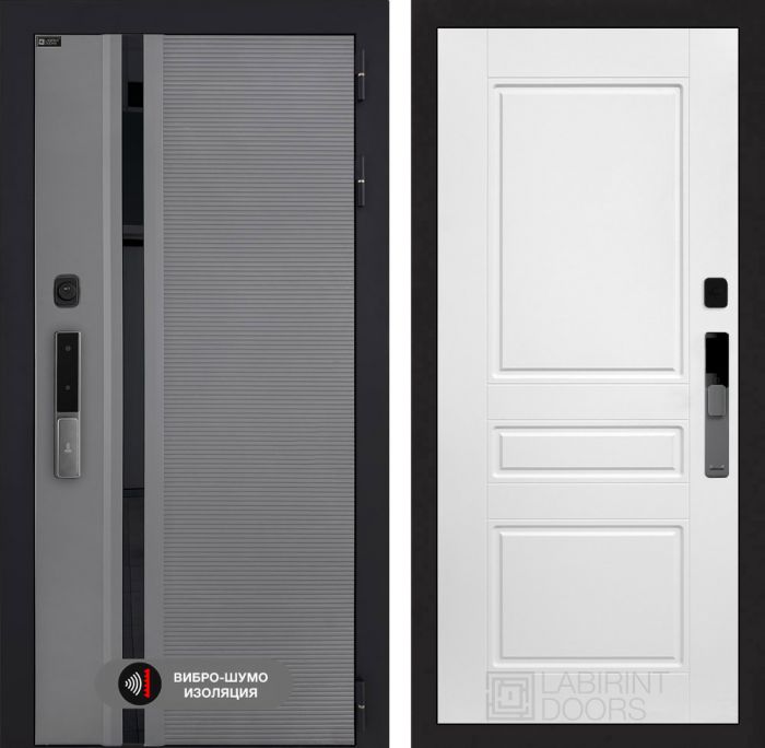 Входная дверь Лабиринт Пиано Смарт 2.0 - 03 Белый софт