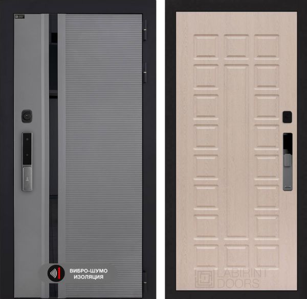 Входная дверь Лабиринт Пиано Смарт 2.0 - 04 Беленый дуб