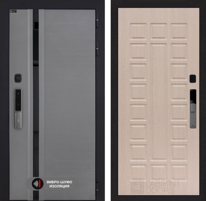 Входная дверь Лабиринт Пиано Смарт 2.0 - 04 Беленый дуб