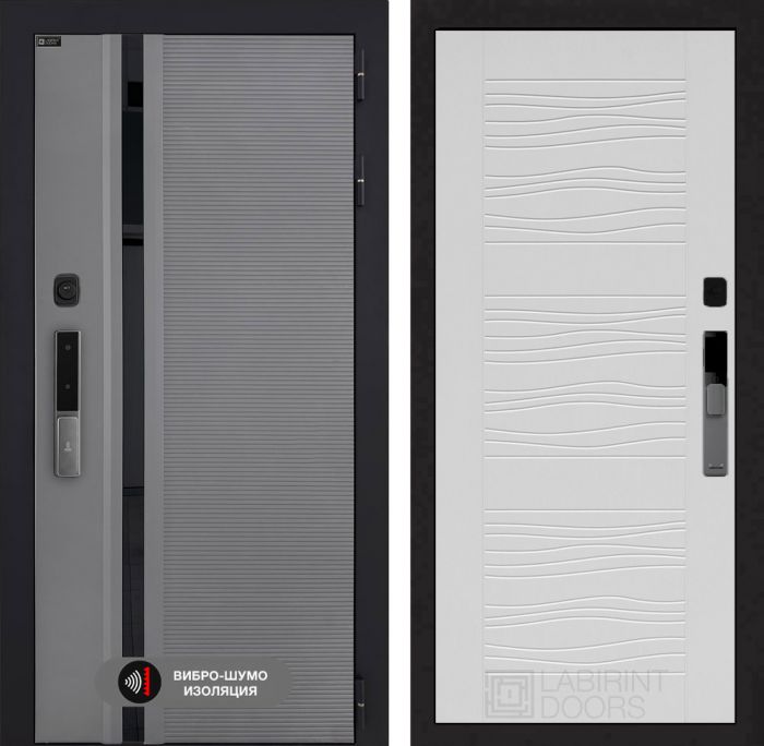 Входная дверь Лабиринт Пиано Смарт 2.0 - 06 Белое дерево