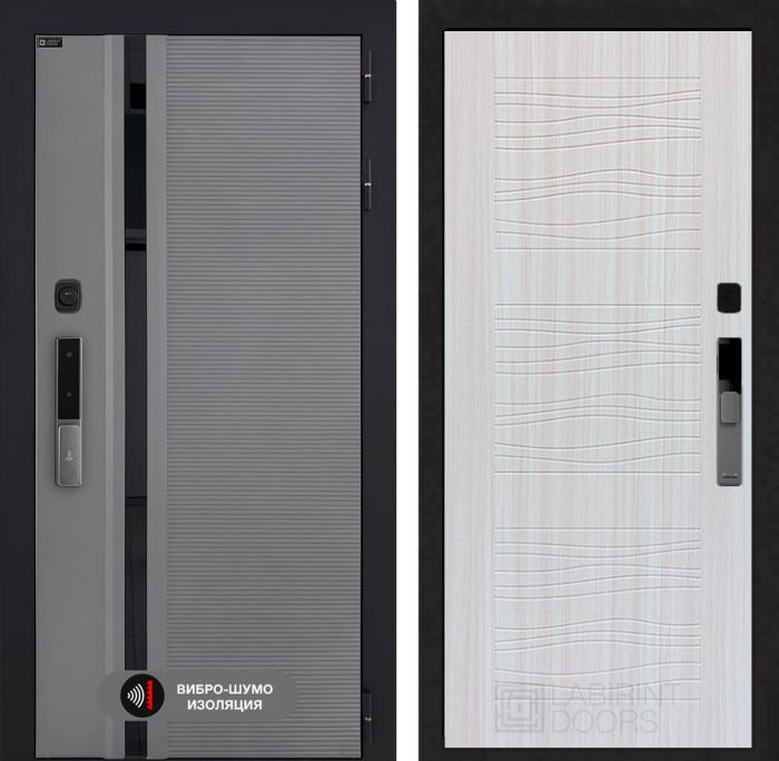 Входная дверь Лабиринт Пиано Смарт 2.0 - 06 Сандал белый