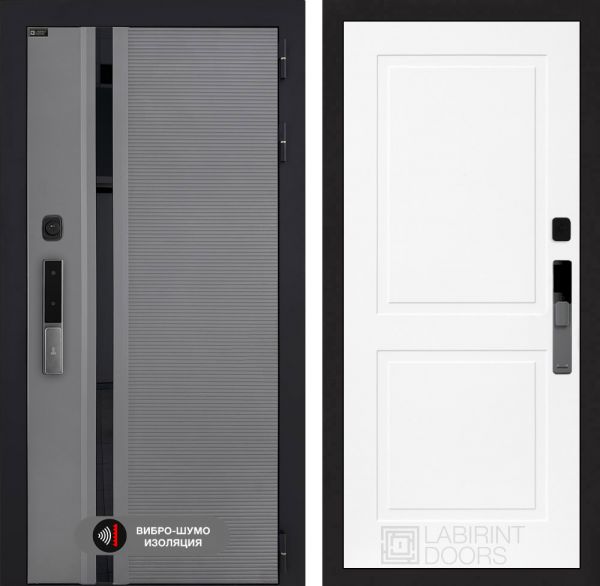 Входная дверь Лабиринт Пиано Смарт 2.0 - 11 Белый софт