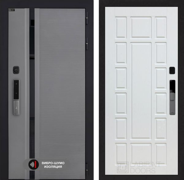 Входная дверь Лабиринт Пиано Смарт 2.0 - 12 Белое дерево