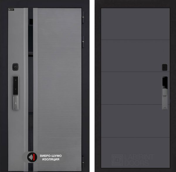 Входная дверь Лабиринт Пиано Смарт 2.0 - 13 Графит софт