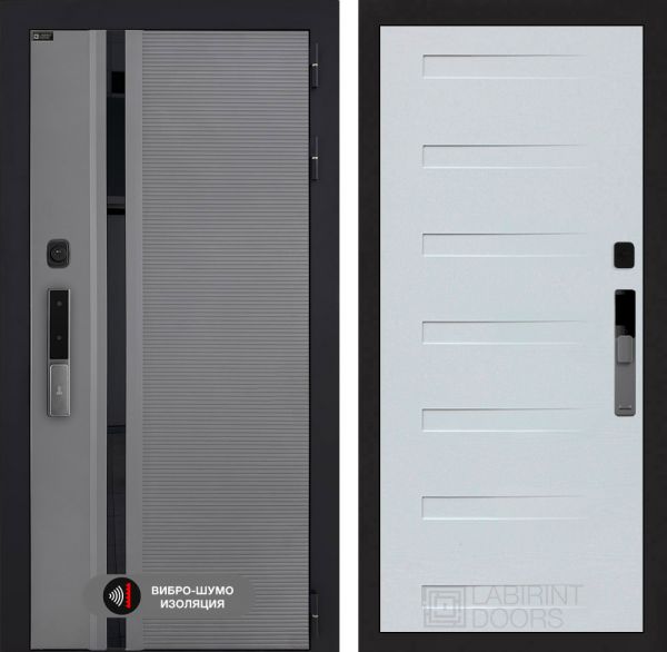 Входная дверь Лабиринт Пиано Смарт 2.0 - 14 Дуб кантри белый