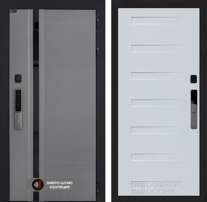 Входная дверь Лабиринт Пиано Смарт 2.0 - 14 Дуб кантри белый