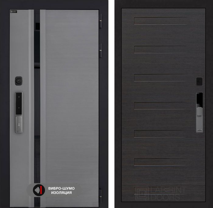 Входная дверь Лабиринт Пиано Смарт 2.0 - 14 Эковенге горизонтальный