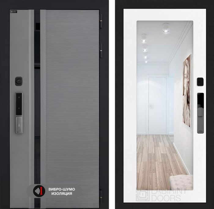 Входная дверь Лабиринт Пиано Смарт 2.0 - 18 Белое дерево