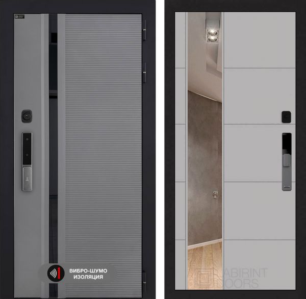 Входная дверь Лабиринт Пиано Смарт 2.0 - 19 Грей софт