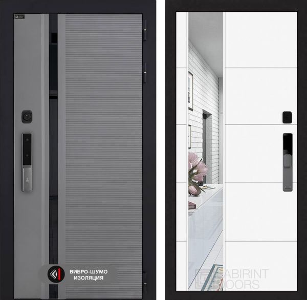 Входная дверь Лабиринт Пиано Смарт 2.0 - 19 Белый софт